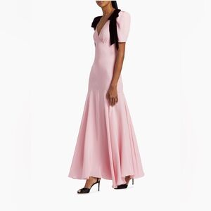 Rodarte Bow Silk Crepe Maxi Dress